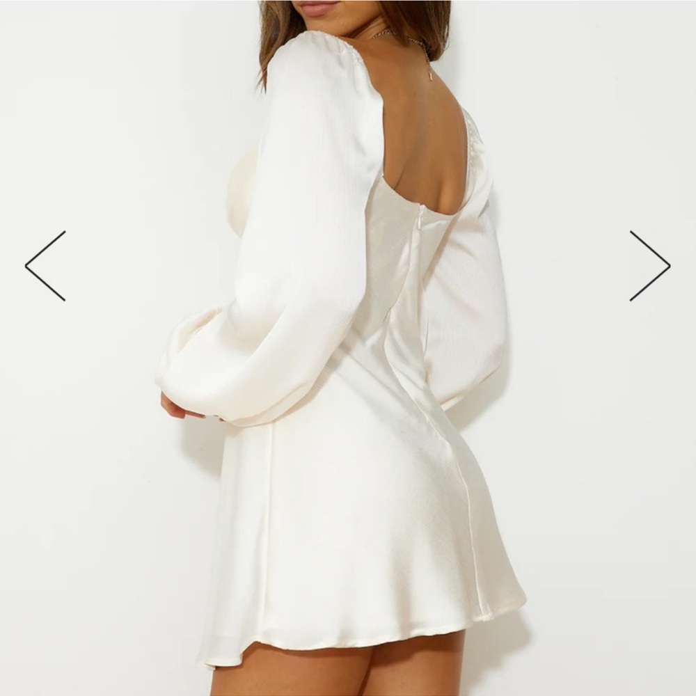 Hello Molly Ivory Satin Mini Dress